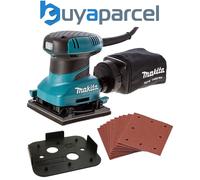 Makita BO4555 Hook Loop / Clamp Finishing Palm Sander 240v + Dustbag + 10 Sheets