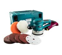 Makita Bo6030 240V 150mm Orbital Sander + 50 Sanding Sheets + Wool + Sponge Pads