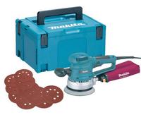 Makita Bo6030 240V 6" 150mm Random Orbital Sander + Sanding Sheets + Makpac Case