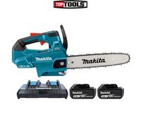 Makita DUC306 Twin 18v LXT Cordless Brushless Top Handle Chainsaw 300mm 2 x 5ah Li-ion Charger