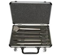 Makita Chisel Set, 5-Piece Set in Aluminium Box 2 x Chipping chisels, 2, 1 moil Chisel SDS-Plus