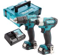 Makita CLX224AJ 10.8v 2 Piece Kit DP333D Drill Driver & TD110D Imp