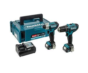 Makita CLX228AJ 12v Max Lithium Ion Li-ion Combi Hammer Drill + Impact Driver