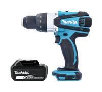 Makita Combi Drill Dhp458Z 18V Lxt Cordless 1/2" 2-Speed Keyless Chuck Max 91Nm With 1 X 5.0Ah Battery