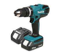 Makita Cordless 18V Li-Ion Combi Drill 2 Batteries HP457DWEX2