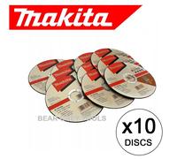Makita Cutting Discs 115mm Thin x10 Slitting Wheels Metals Inox 4.5" Blade