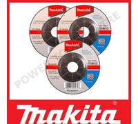 Makita D-18459 115mm 4.5in Metal Grinding Bore Flat Disc 22mm Pack of 3 Discs