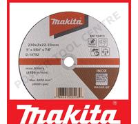 Makita D-18792 Thin Inox Stainless Steel Cutting Disc 230mm x 2 x 22.23mm
