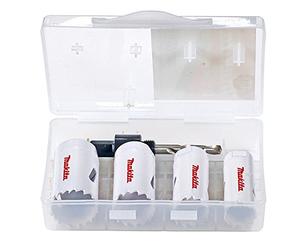 Makita D-33641 Hole Saw Kit 22 25 29 32 mm + Adapter + Drill Bit