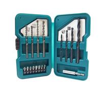 Makita D-45858 17 Piece Drill And Screwdriver Bit Set Masonary Wood Metal Drills