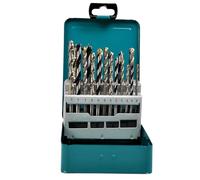 Makita D-47173 Mixed Drill Set Metal Box - Multi-Colour (18-Piece)