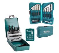 Makita D-54081 HSS 19 PC Ground Point + D-45858 17 PC Drill Masonry Wood Metal