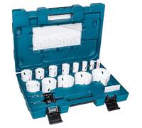 Makita D-63993 BiM Hole Saw Set 16 Pieces in Plastic Case, Bi-Metal Hole Saws Diameter 16-76 mm, Cutting Depth 38 mm, for Wood, Metal, Aluminium, Plastic