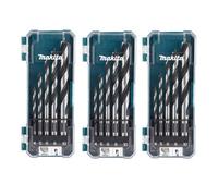 Makita D-72861 5 Piece Brad Point Wood Drill Bit Set 4 5 6 9 10mm Bits +Case X 3