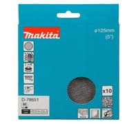 Makita D-78651 125mm Net Sanding Discs 80 Grit Pack of 10
