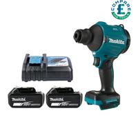 Makita DAS180Z 18V LXT Brushless Dust Blower With 2 x 6.0Ah Batteries & Charger