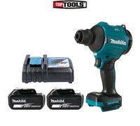 Makita DAS180Z 18V LXT Brushless Dust Blower With 2 x 6.0Ah Batteries & Charger