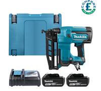 Makita DBN600RTJ 18V Li-ion LXT 16G Finishing Nailer Complete with 2 x 5.0 Ah Li-ion Batteries and Charger Supplied in a Makpac Case
