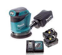 Makita DBO180Z 18V Li-ion Random Orbit Sander Body + 2 x 5Ah Batteries & Charger