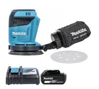 Makita Dbo180Z 18V Lxt Cordless 125mm Random Orbit Sander With 1 X 5Ah Battery & Charger