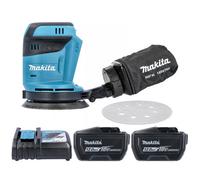 Makita Dbo180Z 18V Lxt Cordless 125mm Random Orbit Sander With 2 X 12Ah Batteries & Charger
