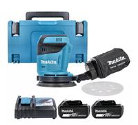 Makita Dbo180Z 18V Lxt Cordless 125mm Random Orbit Sander With 2 X 5Ah Batteries, Charger & Case