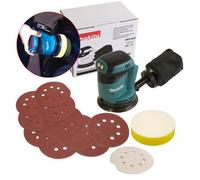 Makita Dbo180Z 18V Lxt Random Orbital Polisher Sander 125mm + 10 Sheets + Pad