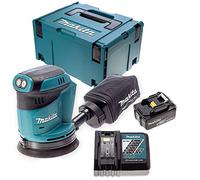 Makita DBO180Z 18V Random Orbit Sander with 1 x 5Ah Battery, Charger, Case