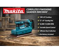 Makita DBO380Z 18v Brushless Finishing Sander LXT Woodworking Body Only