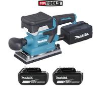 Makita DBO381 18V LXT Brushless 3-Stage Finishing Sander With 2 x 6Ah Batteries