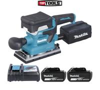 Makita DBO381 18V LXT Brushless Finishing Sander + 2 x 6Ah Batteries & Charger