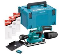 Makita Dbo381Zu 18V Lxt 1/3 Sheet Brushless Finishing Sander + Makpac 30 Sheets