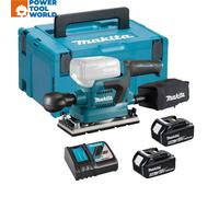 Makita DBO382RTJ 18V Li-ion LXT Brushless Finishing Sander Complete with 2 x 5.0 Ah Batteries and Charger Supplied in a Makpac Case