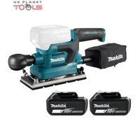 Makita DBO382Z 18V LXT Brushless Finishing Sander With 2 x 6.0Ah Batteries