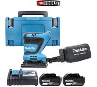 Makita DBO480 18V LXT 1/4" Sheet Finishing + 2 x 6Ah Batteries, Charger & Case