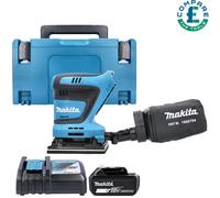 Makita DBO480 18V LXT 1/4" Sheet Finishing With 1 x 5Ah Battery, Charger & Case