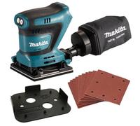Makita Dbo480Z 18V Lxt 114mm 1/4 Sheet Finishing Cordless Palm Sander +10 Sheets