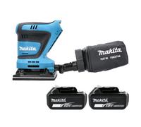 Makita Dbo480Z 18V Lxt Cordless Finishing Sander 112X102mm 210W With 2 X 5Ah Batteries