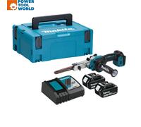 Makita DBS180RTJ 18v LXT 9mm Cordless Brushless Belt Sander Inc 2x 5.0Ah Batts