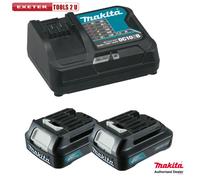 Makita DC10SB 12v Charger 240v + BL1021B CXT 2 x 12v 2Ah Batteries