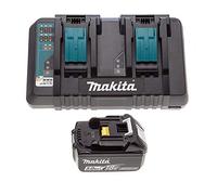 Makita DC18RD 14.4v/18v LXT Li-ion Twin Port Charger + 1 x BL1850 5Ah Battery