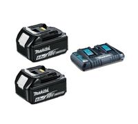 Makita DC18RD 18V Twin Charger & 2 x BL1860 Batteries Set