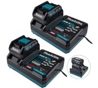 Makita Dc40Ra 40V Max Xgt / 18V Lxt Rapid Fast Battery Charger Adp10 - Twin Pack
