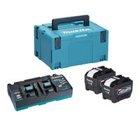 Makita DC40RB XGT Power Source Kit with 2 x 8.0Ah Batteries, Twin Charger & MakPac Case