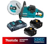 Makita DCE090 Twin 18v LXT Cordless Brushless Disc Cutter 230mm 2 x 5ah Li-ion Charger No Case