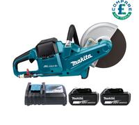 Makita DCE090ZX1 36V Brushless 230mm Disc Cutter + 2 x 3Ah Batteries & Charger