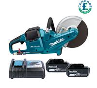 Makita DCE090ZX1 36V Brushless 230mm Disc Cutter + 2 x 5Ah Batteries & Charger