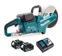 Makita DCE090ZX1 36V LXT 230mm Brushless Disc Cutter 2 x 5.0Ah Battery & Charger