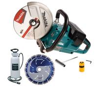 Makita Dce090Zx1 Twin 18V 9" Cordless Brushless Disc Cutter Comet Blade + Water