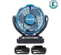 Makita DCF102Z 14.4V/18V LXT Cordless/AC Fan With 2 x 5Ah Batteries